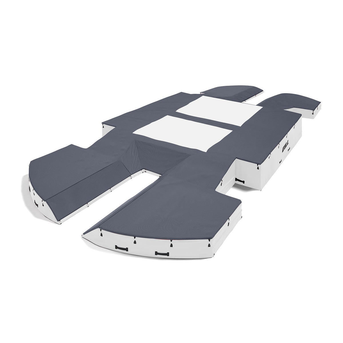 Gill Athletics AGX M4 Double Front Pole Vault Landing System (21'6" X 44'2" X 32") Navy Blue, White