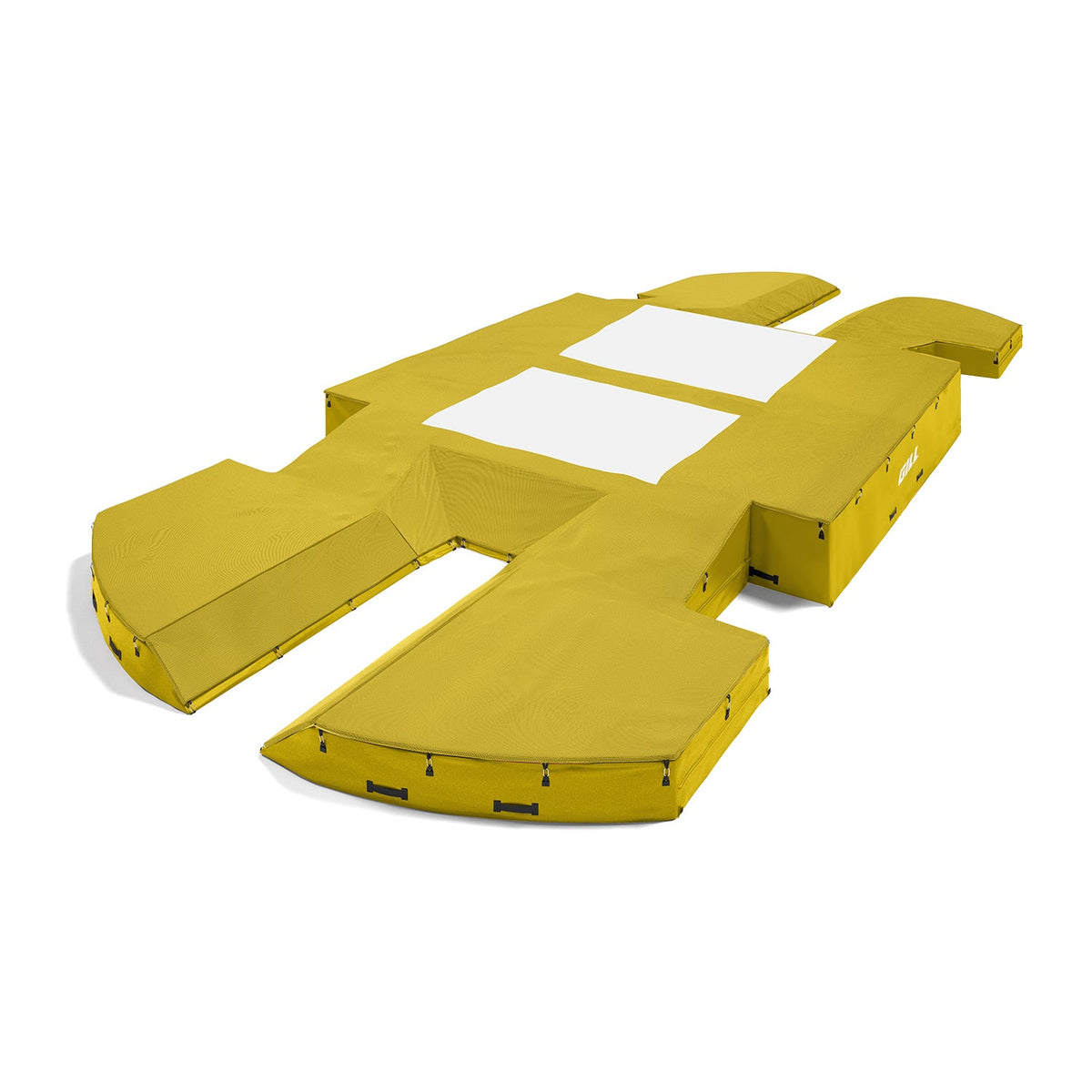 Gill Athletics AGX M4 Double Front Pole Vault Landing System (21'6" X 44'2" X 32") Yellow Gold, Yellow Gold