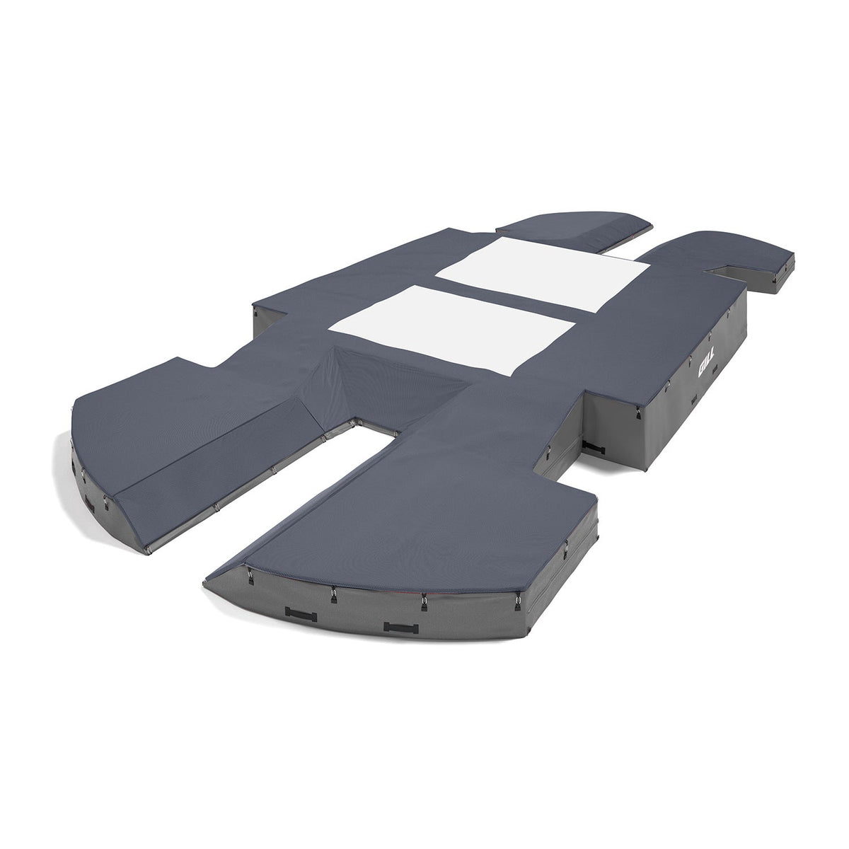 Gill Athletics AGX M4 Double Front Pole Vault Landing System (21'6" X 44'2" X 32") Navy Blue, Gray