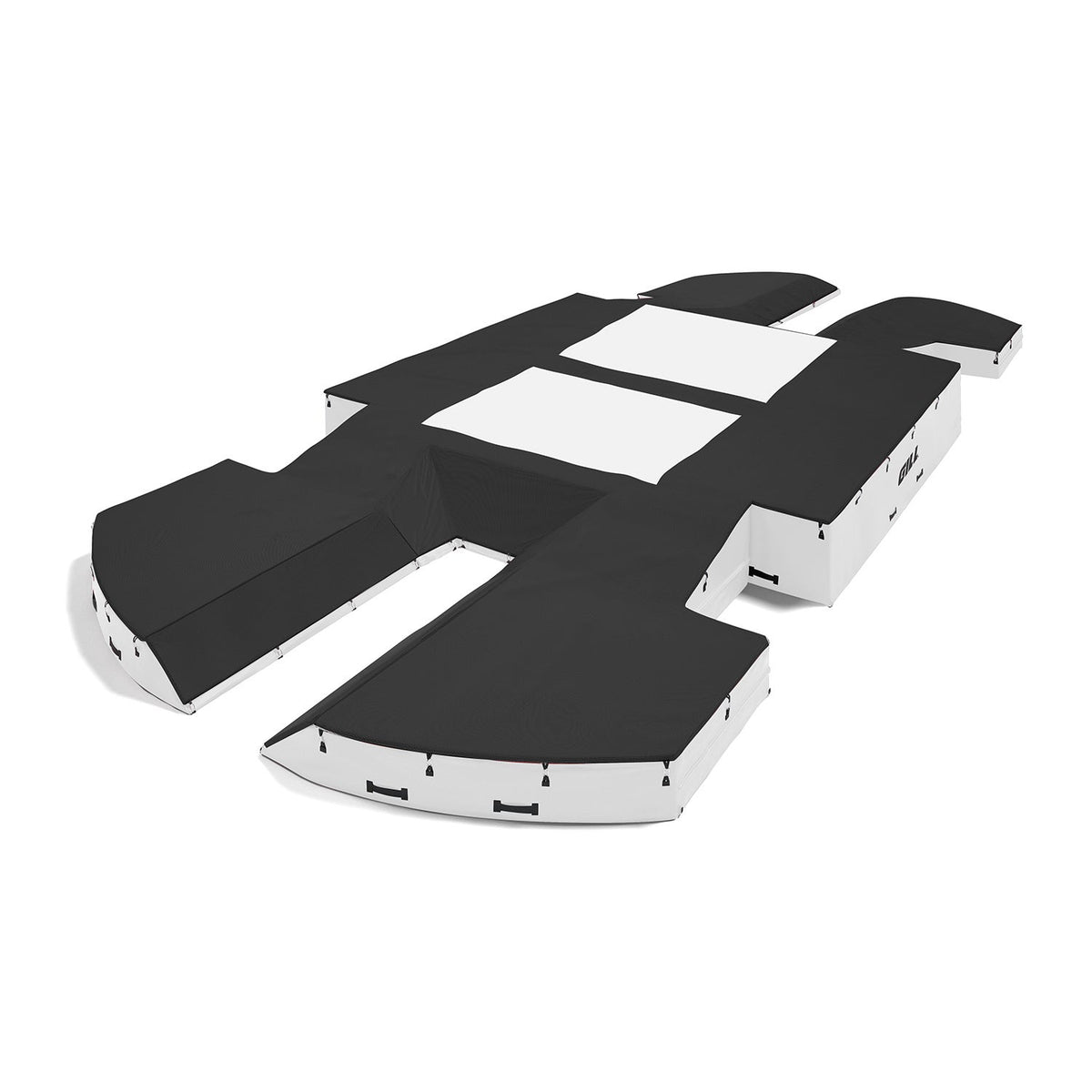 Gill Athletics AGX M4 Double Front Pole Vault Landing System (21'6" X 44'2" X 32") Black, White