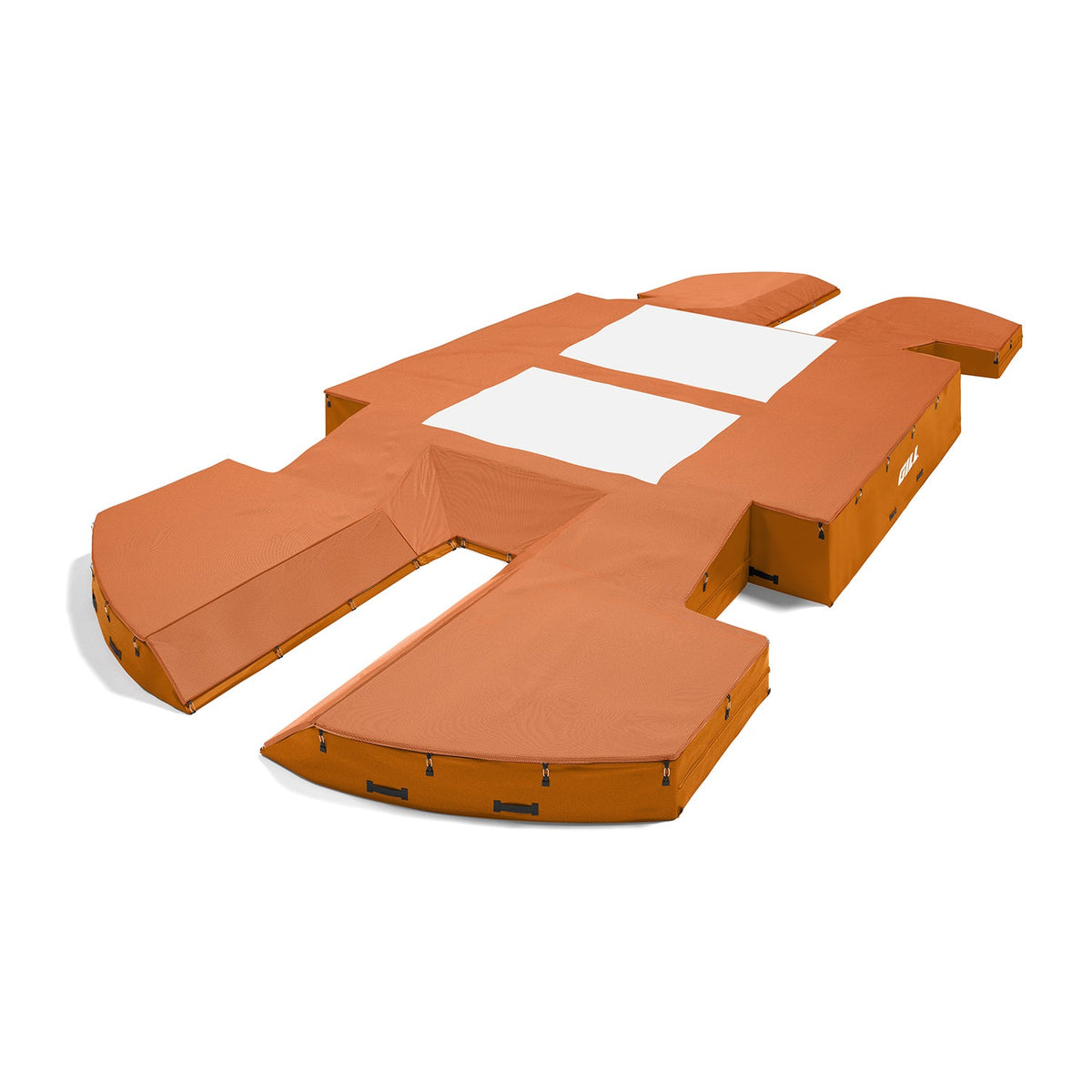 Gill Athletics AGX M4 Double Front Pole Vault Landing System (21'6" X 44'2" X 32") Orange, Orange