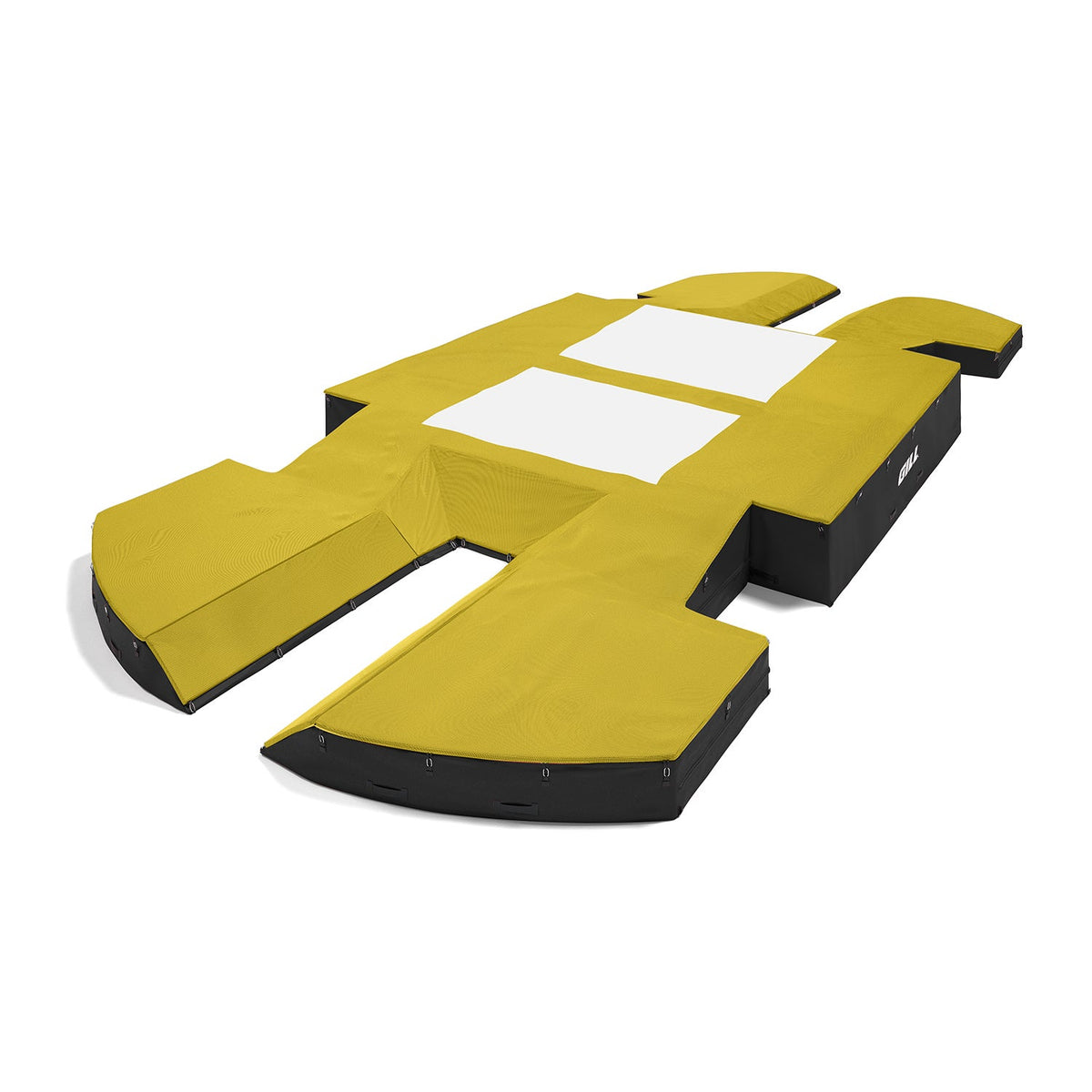 Gill Athletics AGX M4 Double Front Pole Vault Landing System (21'6" X 44'2" X 32") Yellow Gold, Black