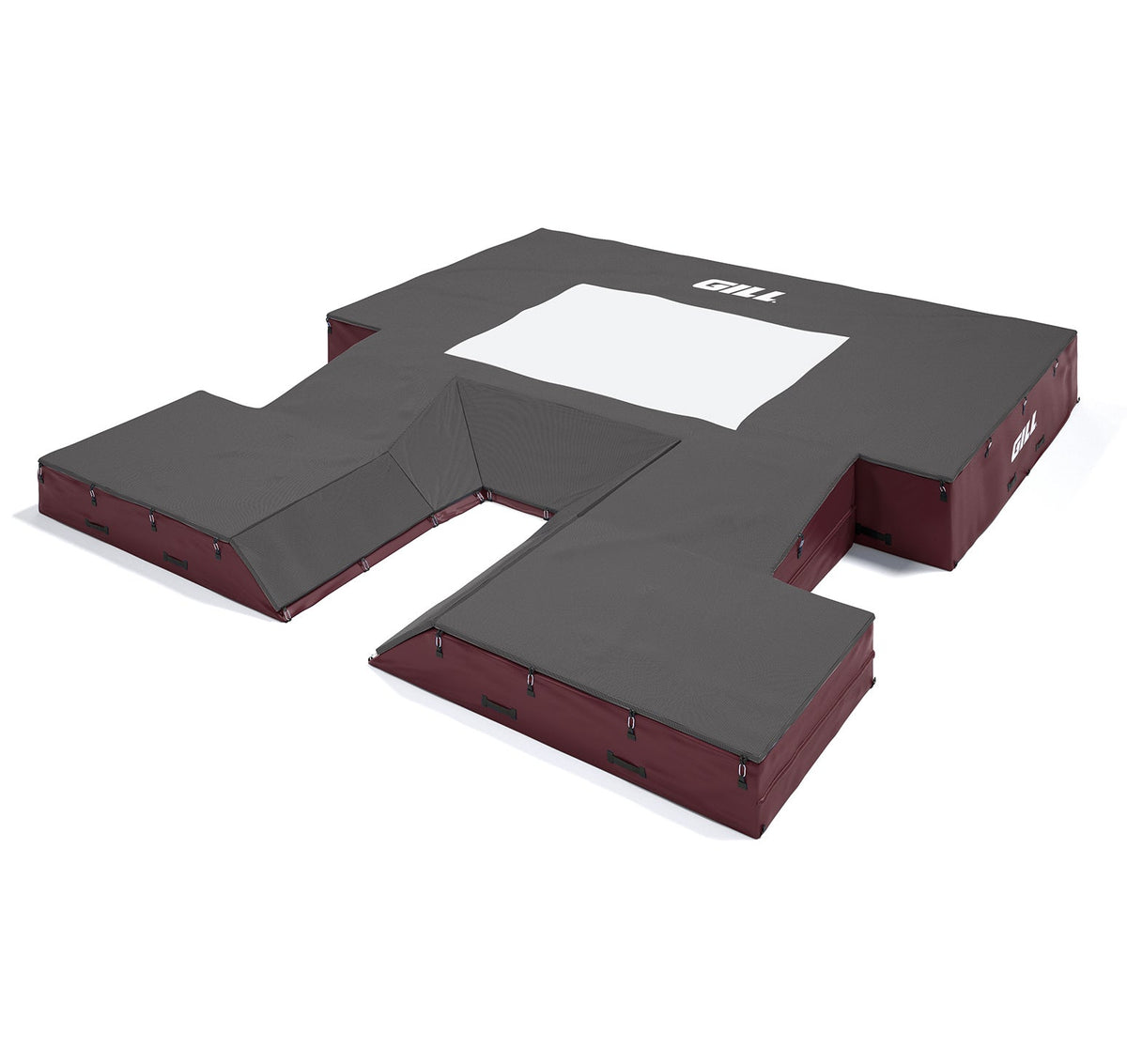 Gill Athletics S4 Pole Vault Value Pack (21'6" X 24' X 28") Black, Maroon