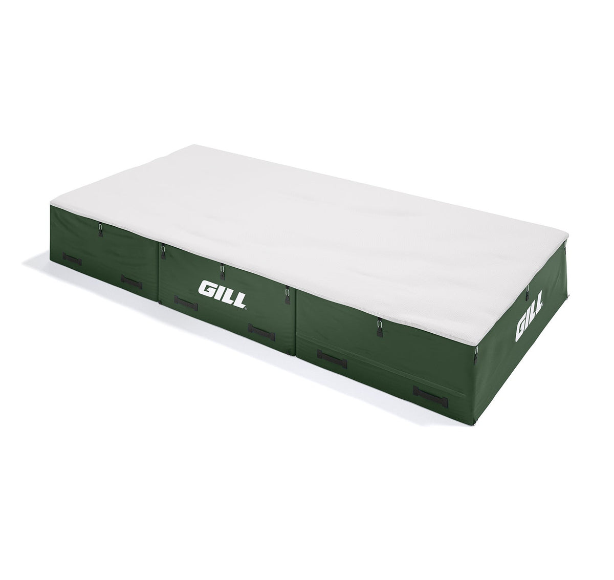 Gill Athletics S1 High Jump Landing System (16'6" X 8' X 26") White, Dark Green