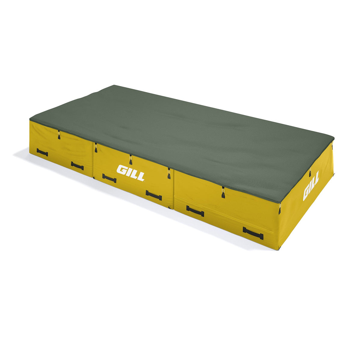 Gill Athletics S1 High Jump Landing System (16'6" X 8' X 26") Dark Green, Yellow Gold