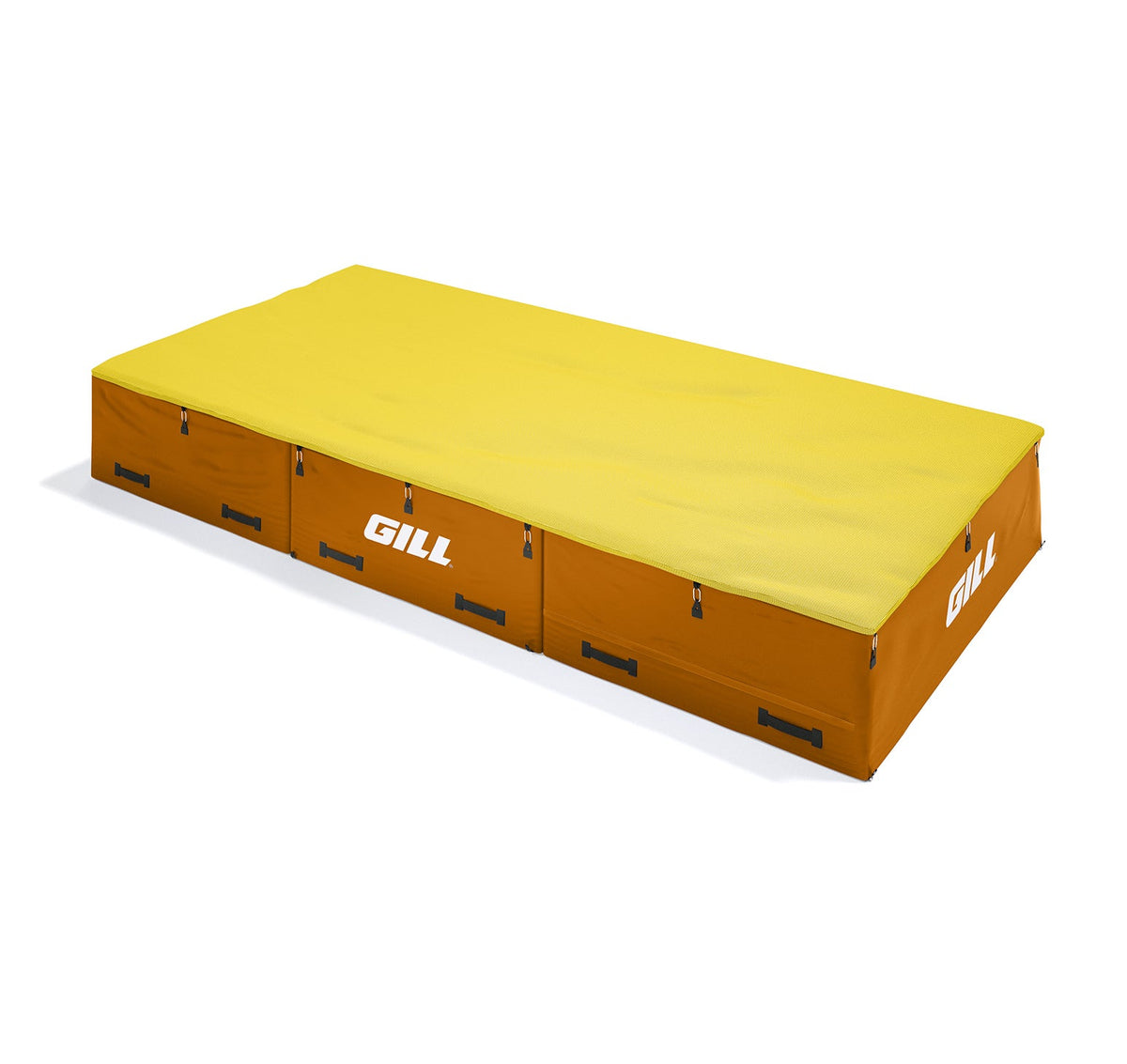 Gill Athletics S1 High Jump Landing System (16'6" X 8' X 26") Yellow Gold, Orange