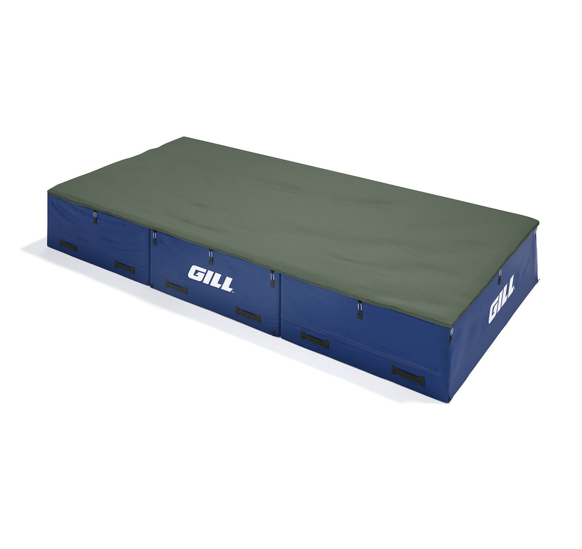 Gill Athletics S1 High Jump Landing System (16'6" X 8' X 26") Dark Green, Royal Blue
