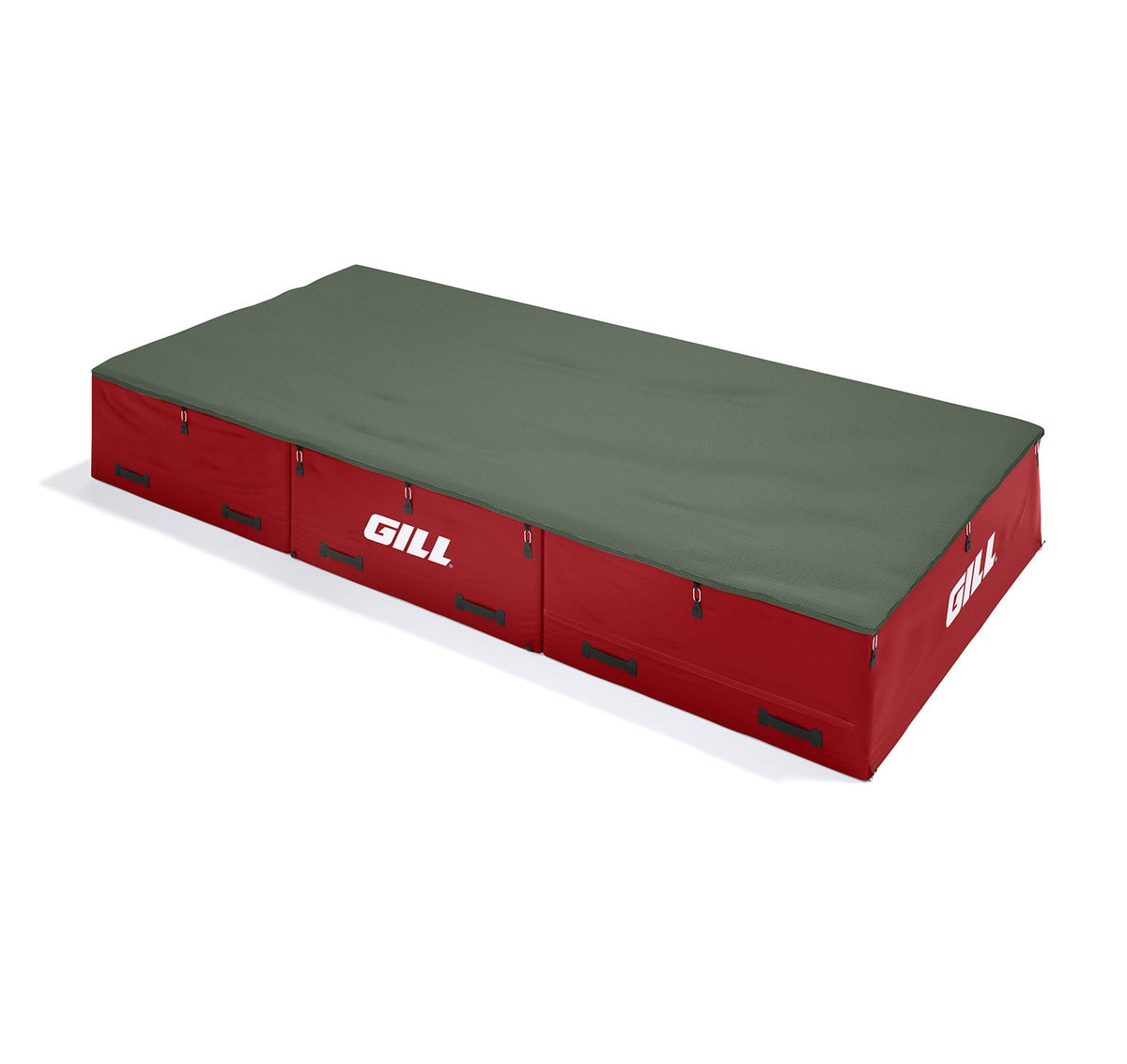 Gill Athletics S1 High Jump Landing System (16'6" X 8' X 26") Dark Green, Red