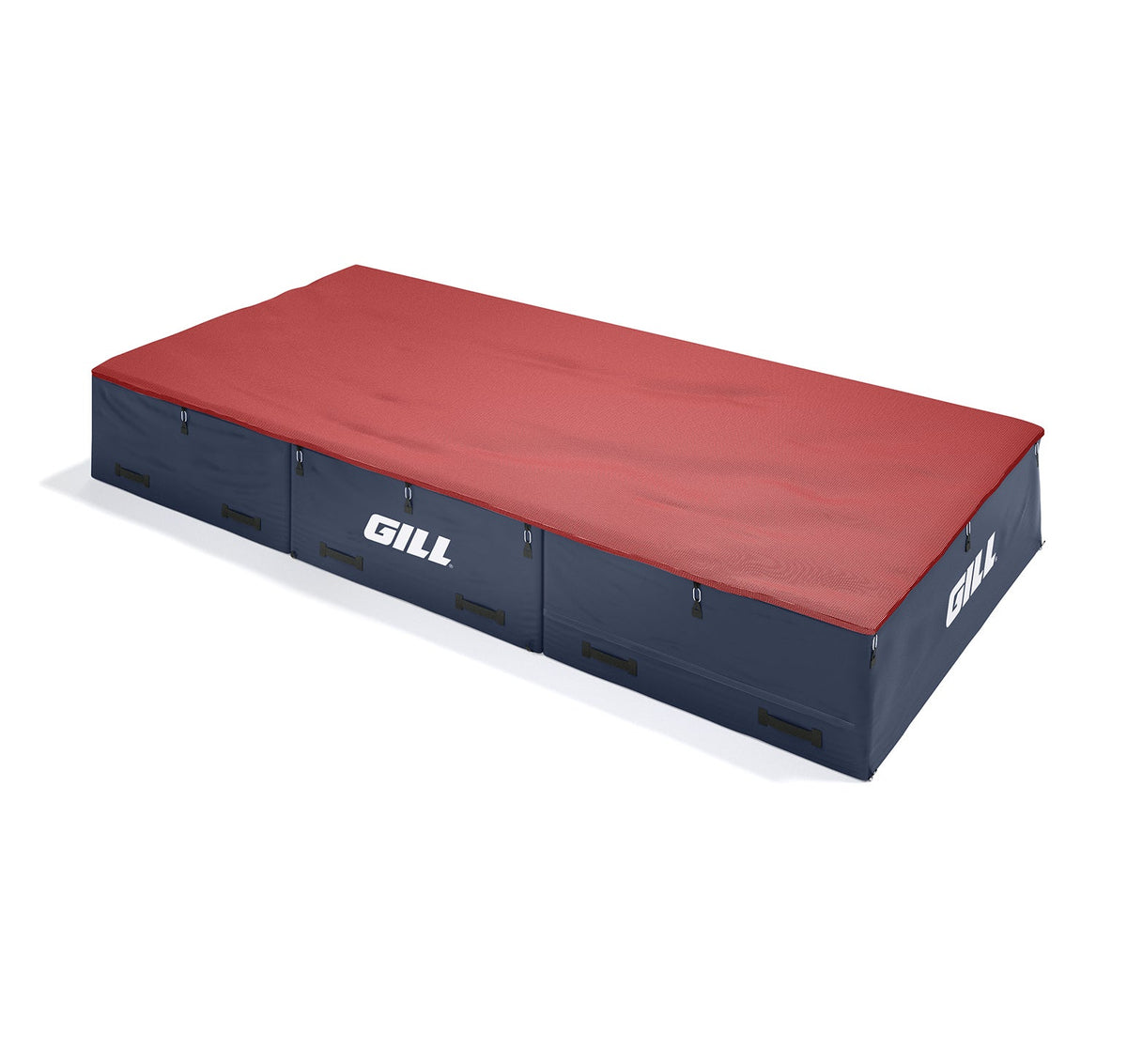 Gill Athletics S1 High Jump Landing System (16'6" X 8' X 26") Red, Navy Blue