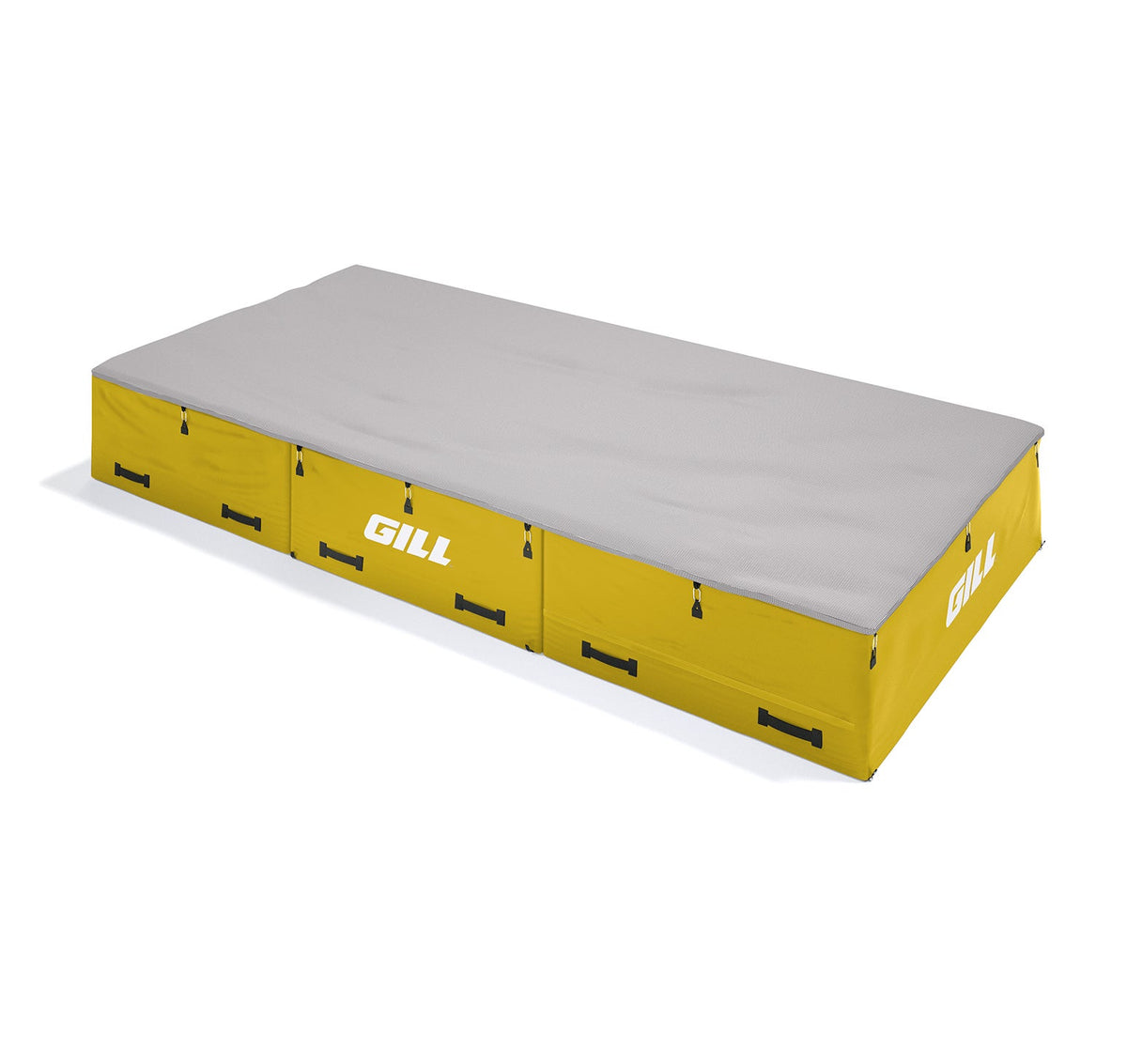 Gill Athletics S1 High Jump Landing System (16'6" X 8' X 26") Gray, Yellow Gold