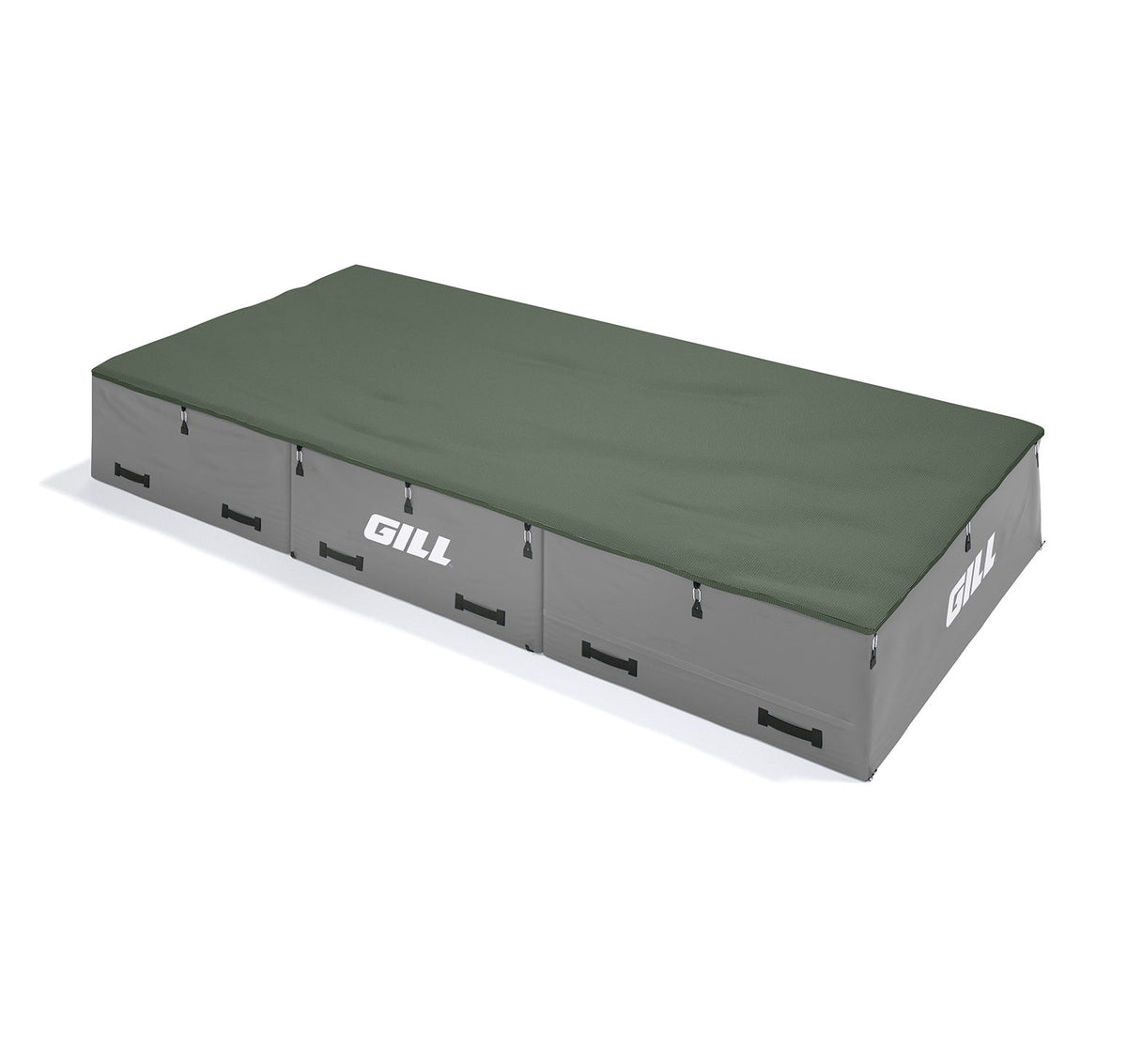Gill Athletics S1 High Jump Landing System (16'6" X 8' X 26") Dark Green, Gray