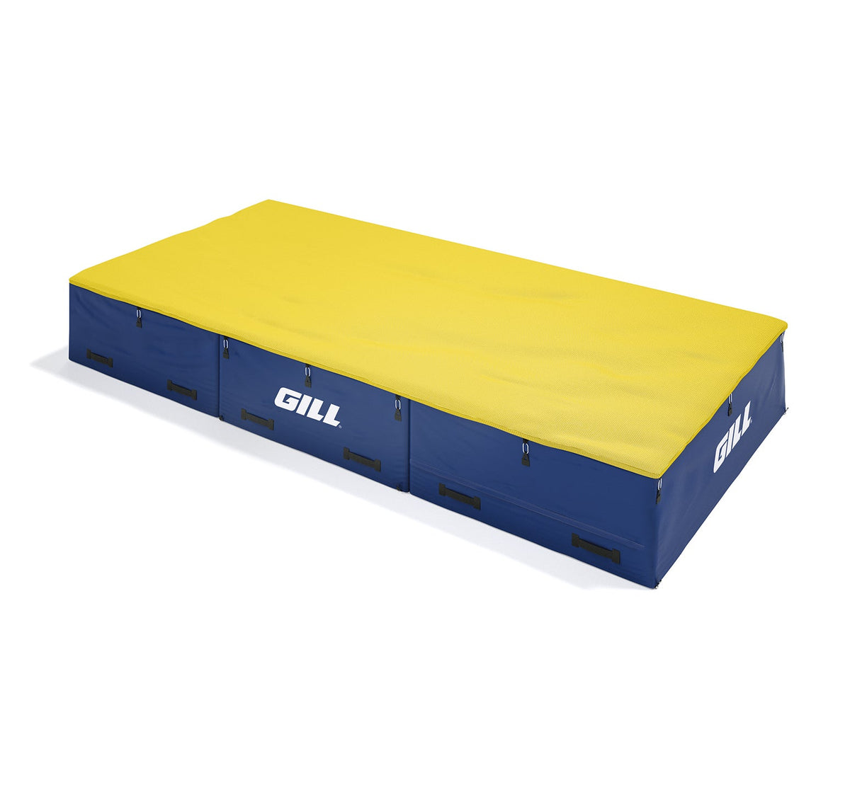 Gill Athletics S1 High Jump Landing System (16'6" X 8' X 26") Yellow Gold, Royal Blue