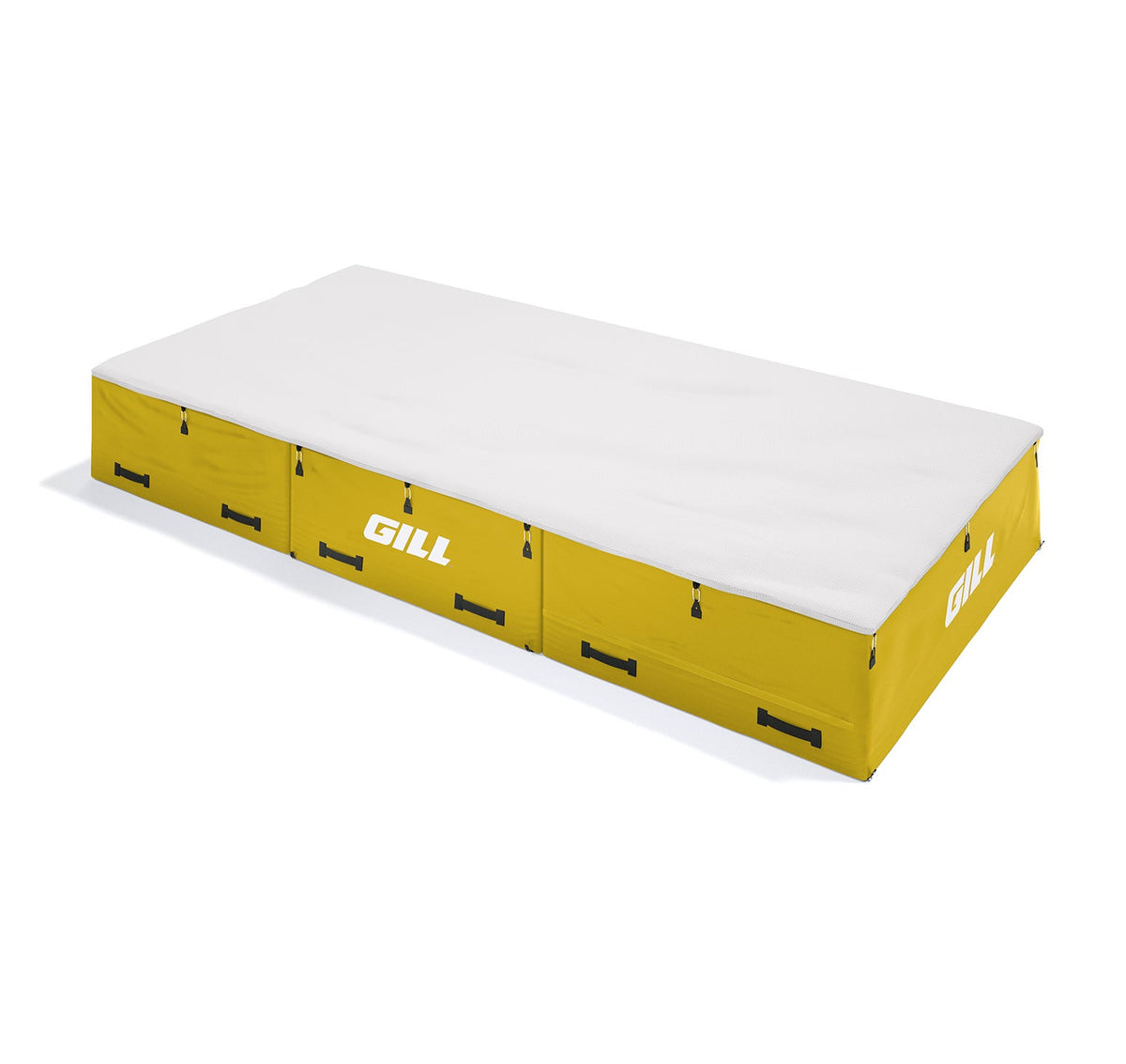 Gill Athletics S1 High Jump Landing System (16'6" X 8' X 26") White, Yellow Gold
