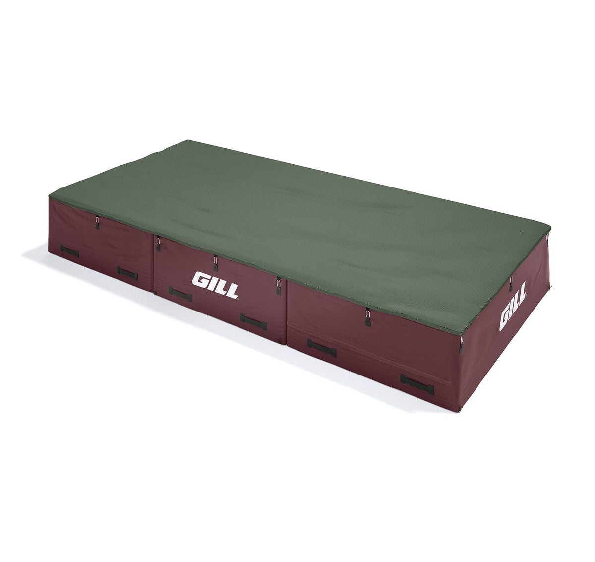 Gill Athletics S1 High Jump Landing System (16'6" X 8' X 26") Dark Green, Maroon