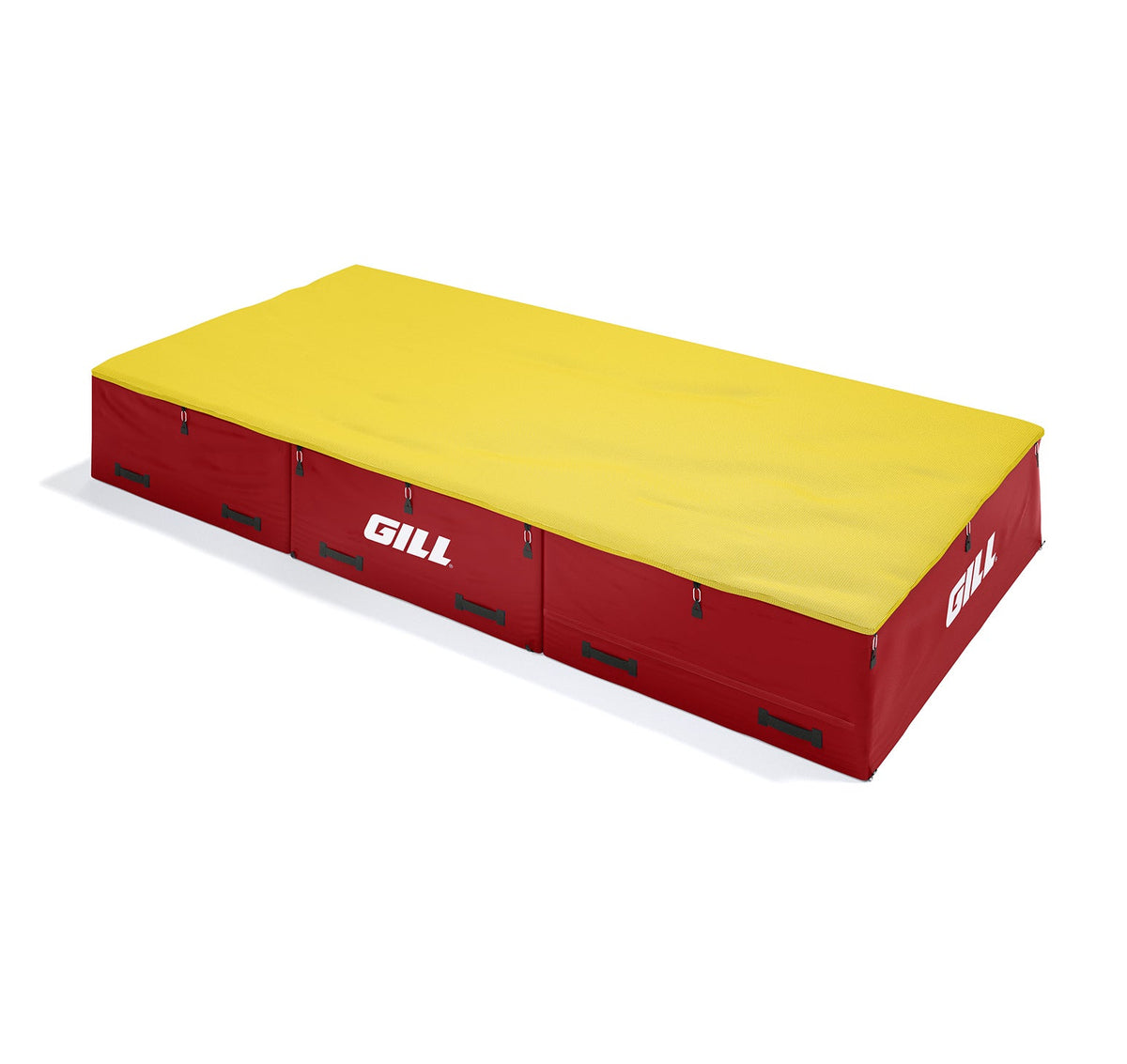 Gill Athletics S1 High Jump Landing System (16'6" X 8' X 26") Yellow Gold, Red