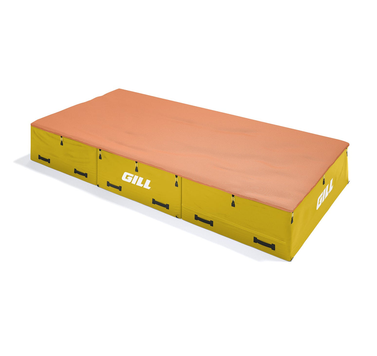 Gill Athletics S1 High Jump Landing System (16'6" X 8' X 26") Orange, Yellow Gold