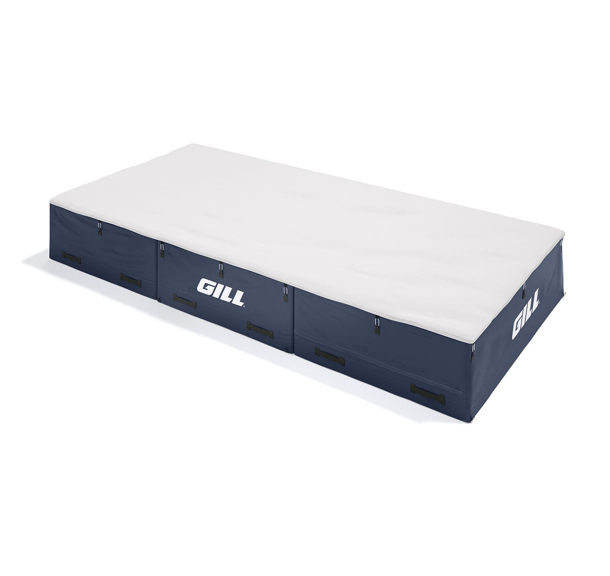 Gill Athletics S1 High Jump Landing System (16'6" X 8' X 26") White, Navy Blue