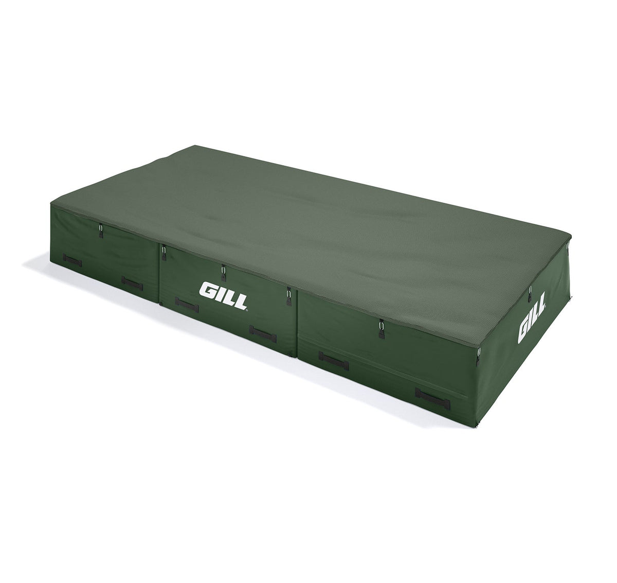 Gill Athletics S1 High Jump Landing System (16'6" X 8' X 26") Dark Green, Dark Green