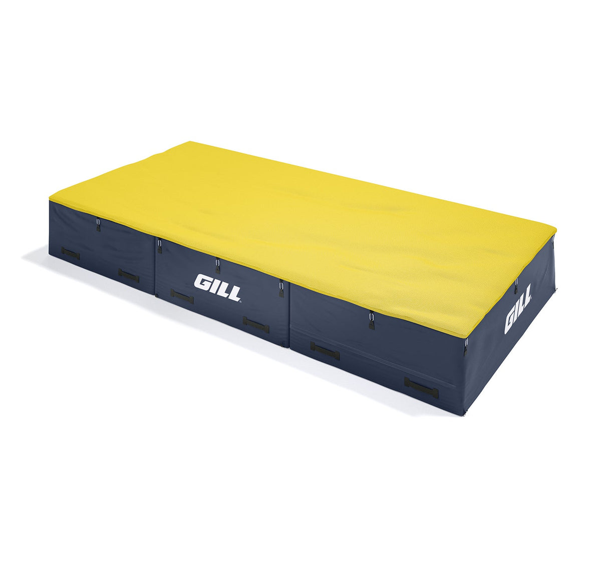 Gill Athletics S1 High Jump Landing System (16'6" X 8' X 26") Yellow Gold, Navy Blue