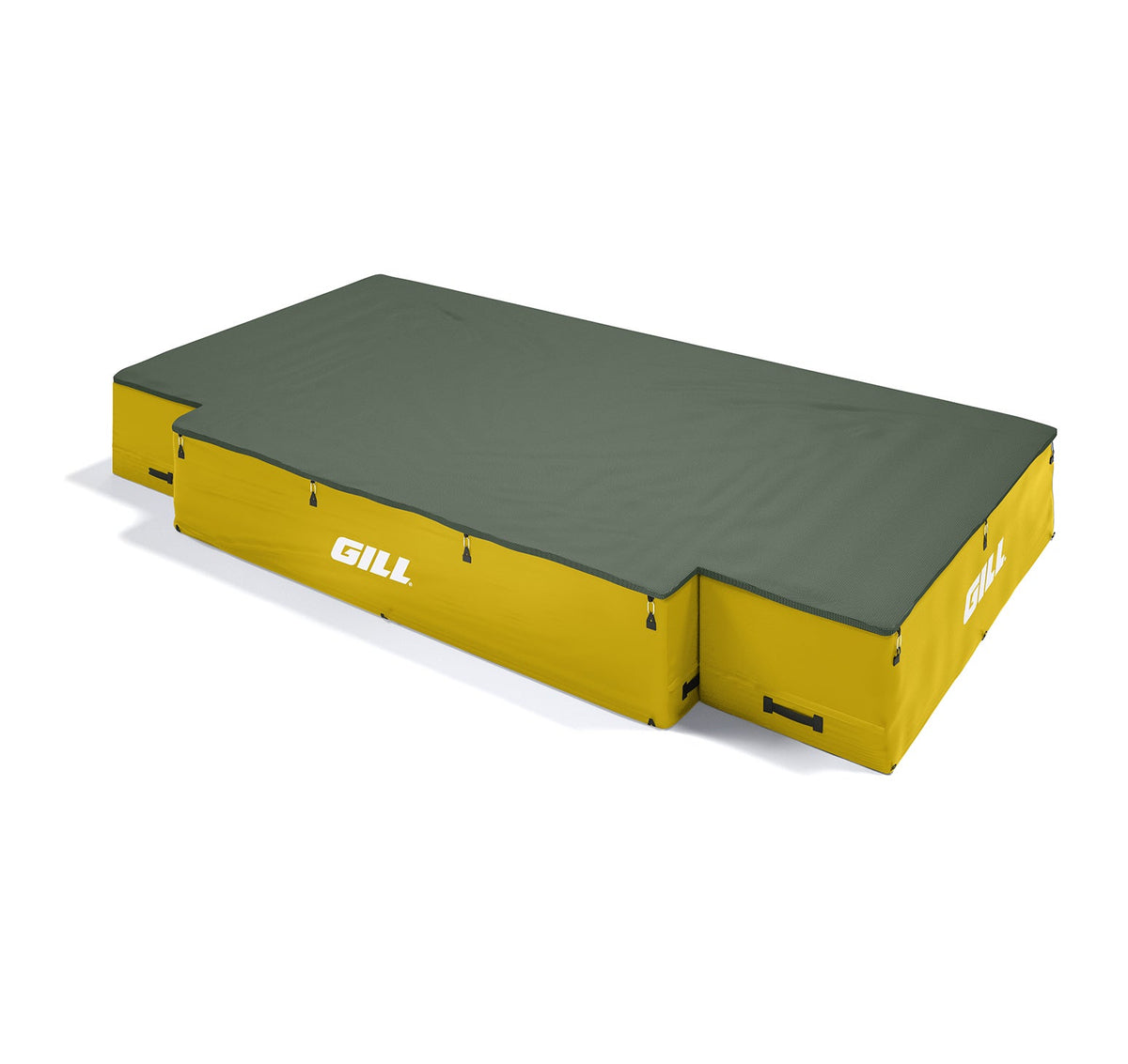 Gill Athletics G1 High Jump Landing System (18' X 10' X 26") Dark Green, Yellow Gold