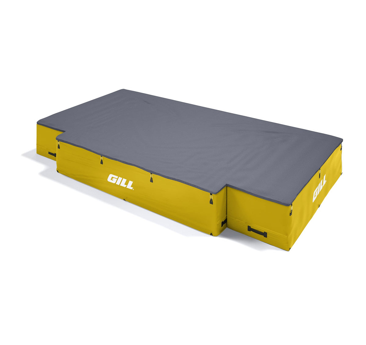 Gill Athletics G1 High Jump Landing System (18' X 10' X 26") Navy Blue, Yellow Gold