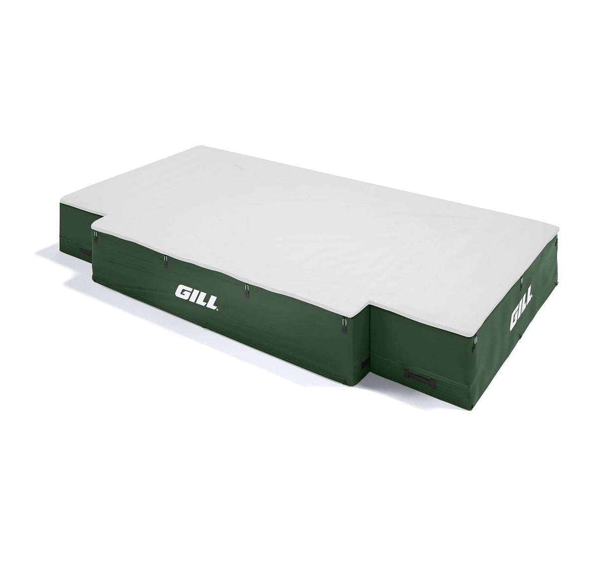 Gill Athletics G1 High Jump Landing System (18' X 10' X 26") White, Dark Green