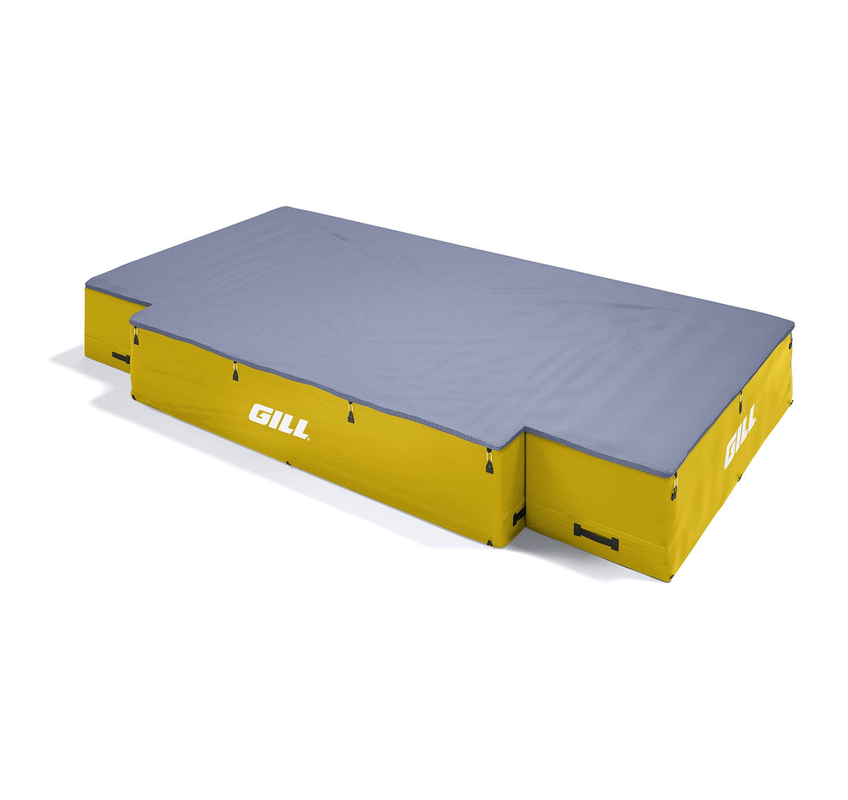 Gill Athletics G1 High Jump Landing System (18' X 10' X 26") Royal Blue, Yellow Gold