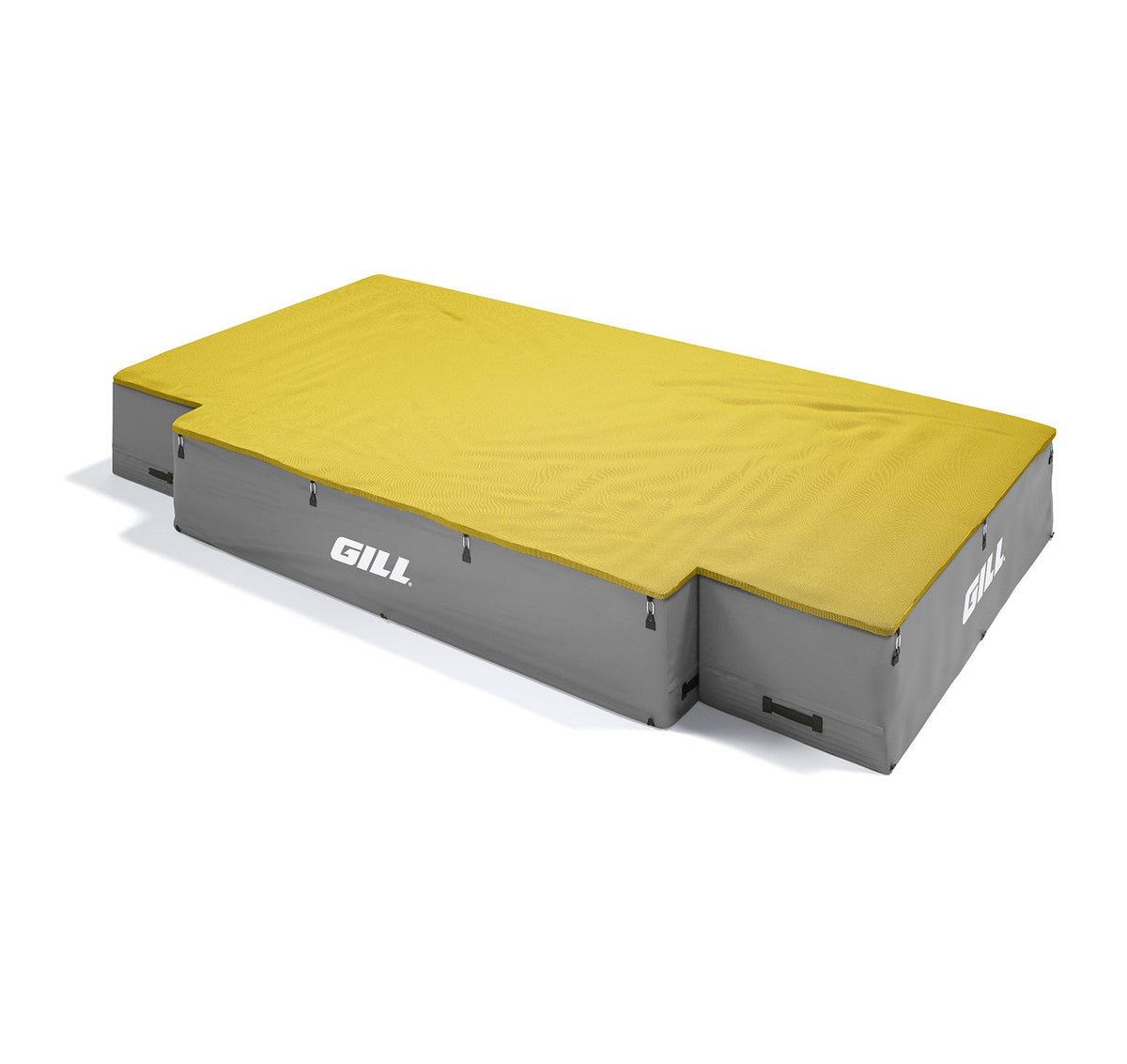 Gill Athletics G1 High Jump Landing System (18' X 10' X 26") Yellow Gold, Gray