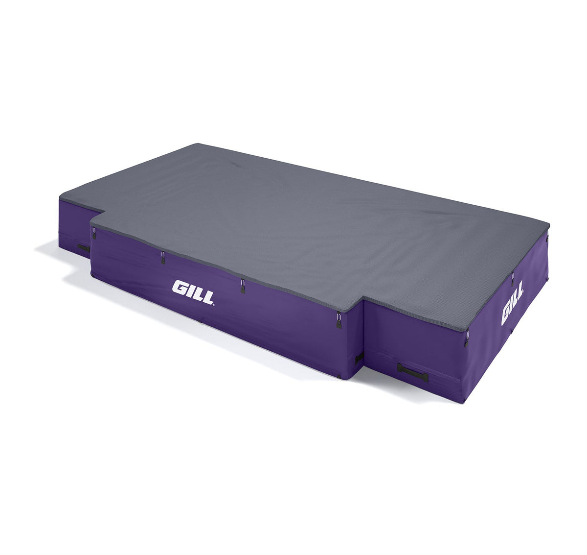 Gill Athletics G1 High Jump Landing System (18' X 10' X 26") Navy Blue, Purple