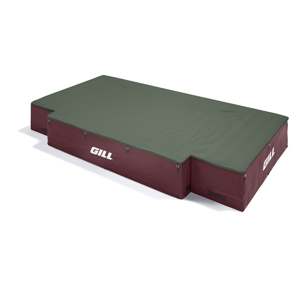 Gill Athletics G1 High Jump Landing System (18' X 10' X 26") Dark Green, Maroon