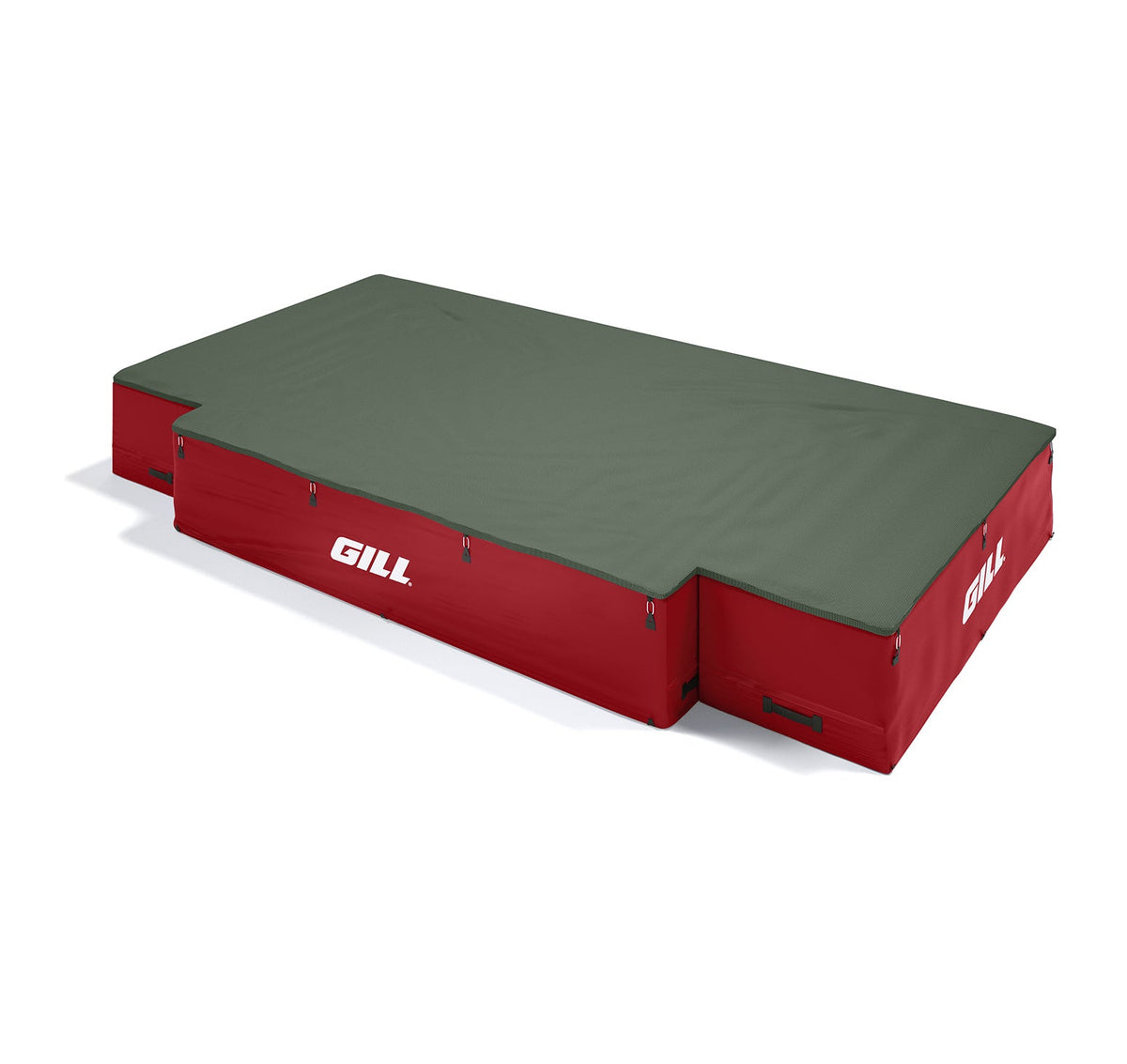 Gill Athletics G1 High Jump Landing System (18' X 10' X 26") Dark Green, Red