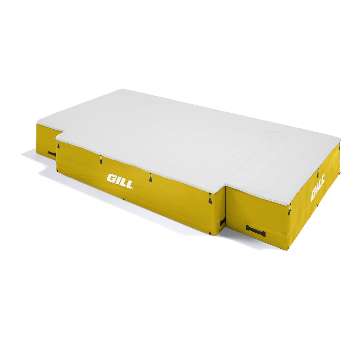Gill Athletics G1 High Jump Landing System (18' X 10' X 26") White, Yellow Gold