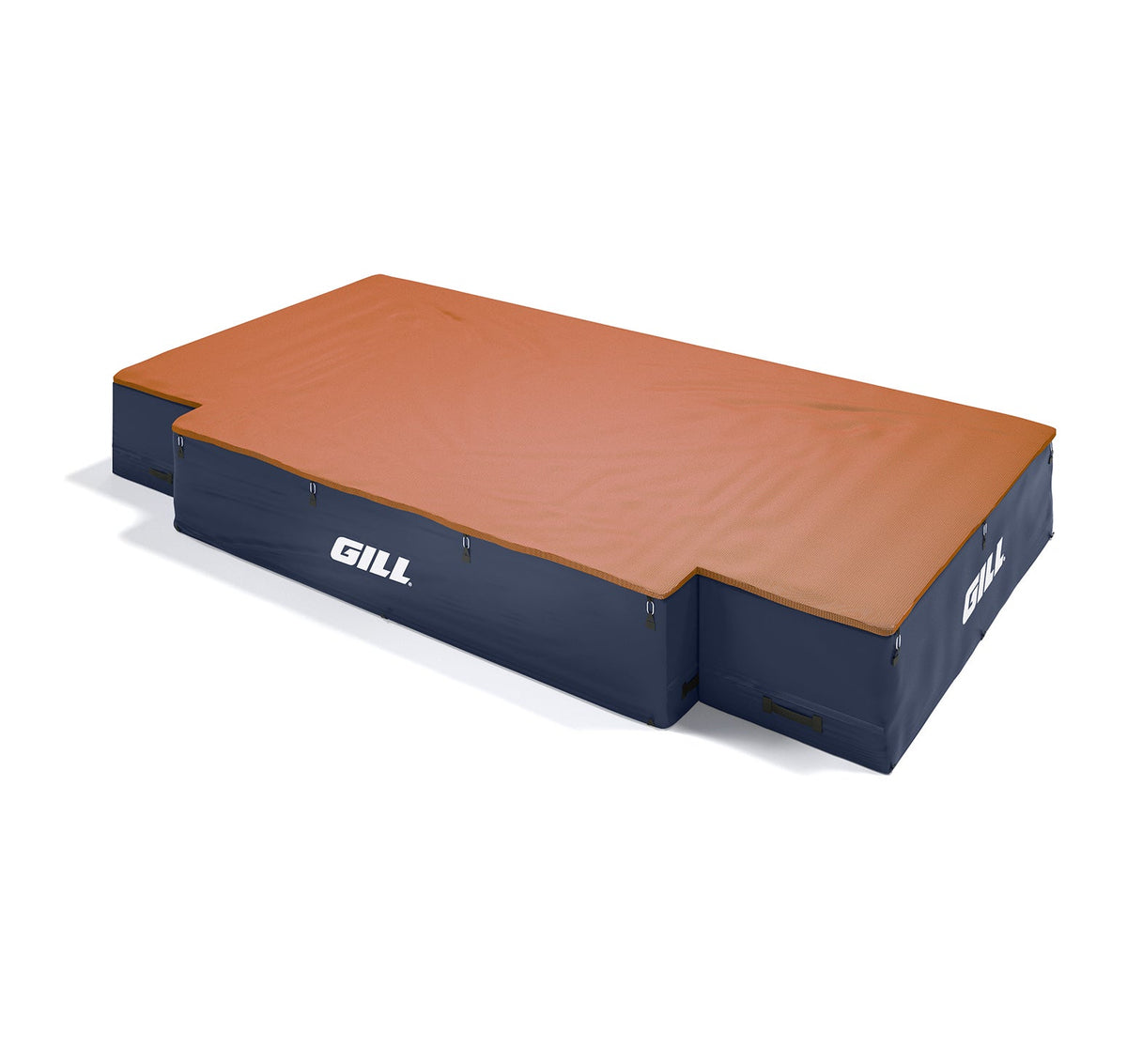Gill Athletics G1 High Jump Landing System (18' X 10' X 26") Orange, Navy Blue