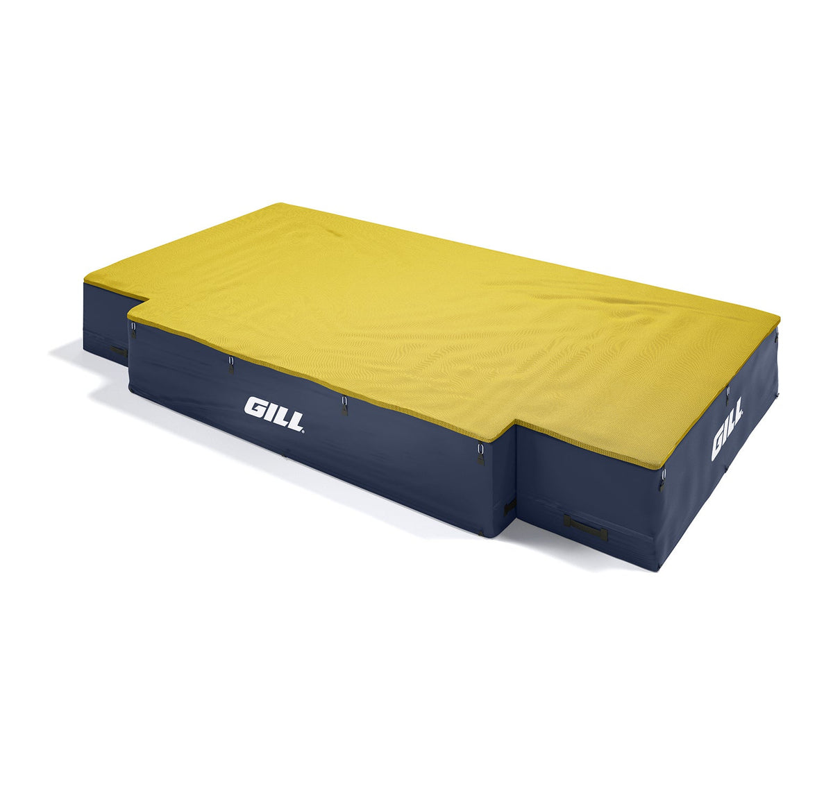 Gill Athletics G1 High Jump Landing System (18' X 10' X 26") Yellow Gold, Navy Blue