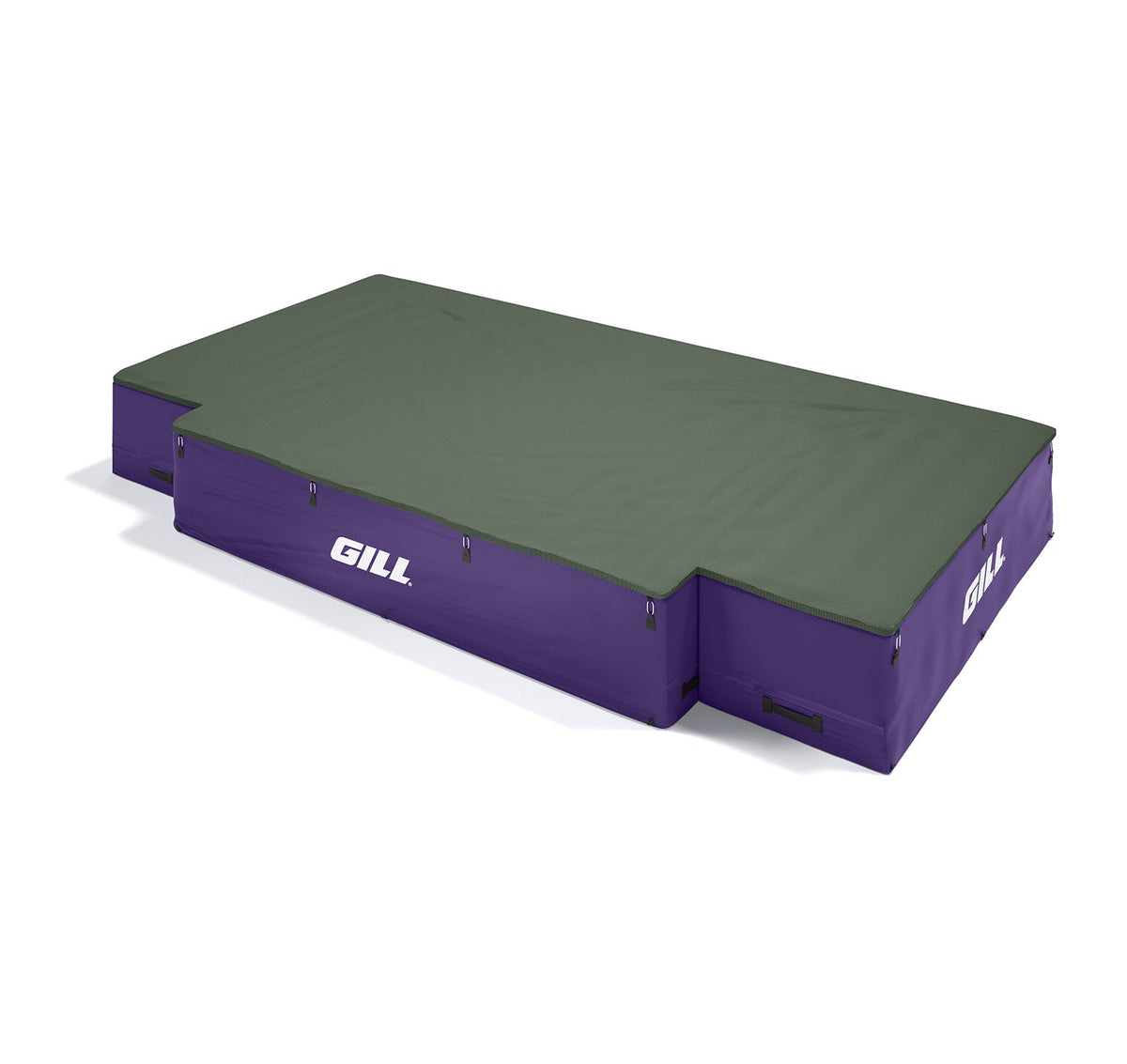 Gill Athletics G1 High Jump Landing System (18' X 10' X 26") Dark Green, Purple