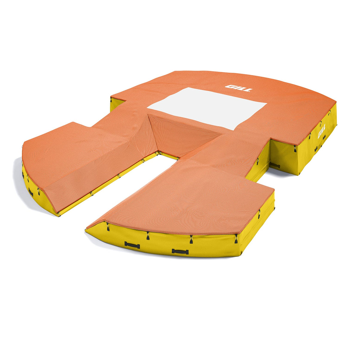 Gill Athletics AGX M4 Pole Vault Landing System (21'6" X 31'2" X 32") Orange, Yellow Gold