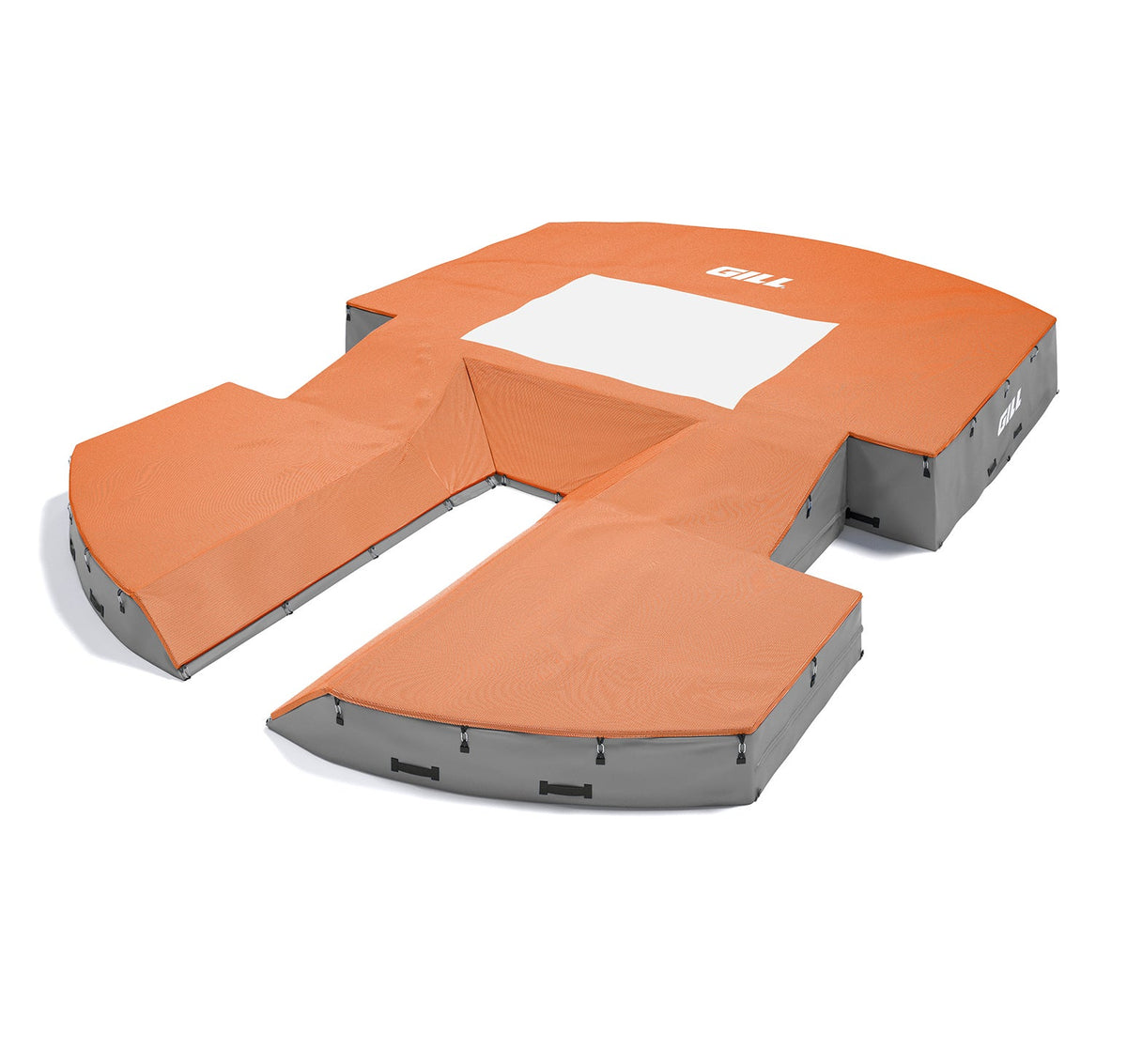 Gill Athletics AGX M4 Pole Vault Landing System (21'6" X 31'2" X 32") Orange, Gray