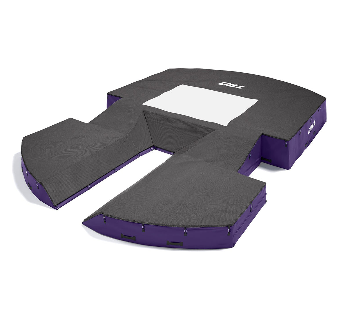 Gill Athletics AGX M4 Pole Vault Landing System (21'6" X 31'2" X 32") Black, Purple