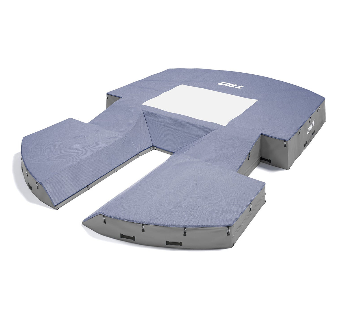 Gill Athletics AGX M4 Pole Vault Landing System (21'6" X 31'2" X 32") Royal Blue, Gray