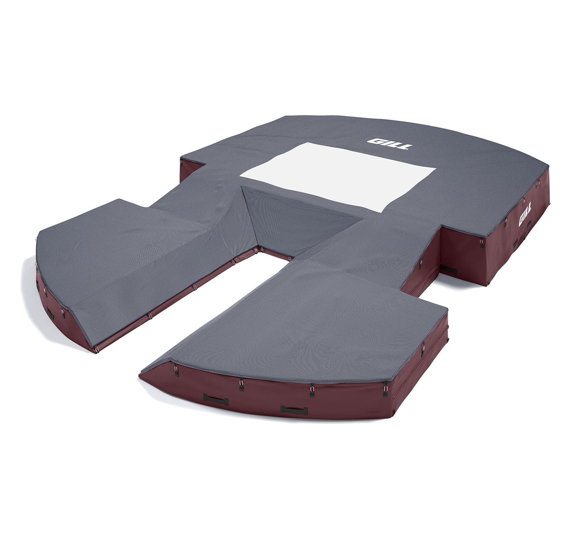 Gill Athletics AGX M4 Pole Vault Landing System (21'6" X 31'2" X 32") Navy Blue, Maroon