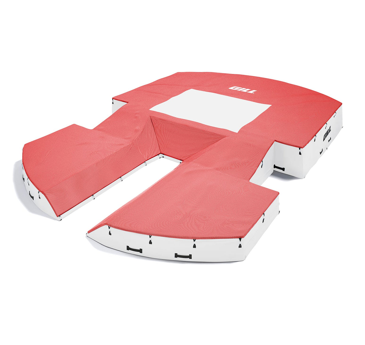 Gill Athletics AGX M4 Pole Vault Landing System (21'6" X 31'2" X 32") Red, White