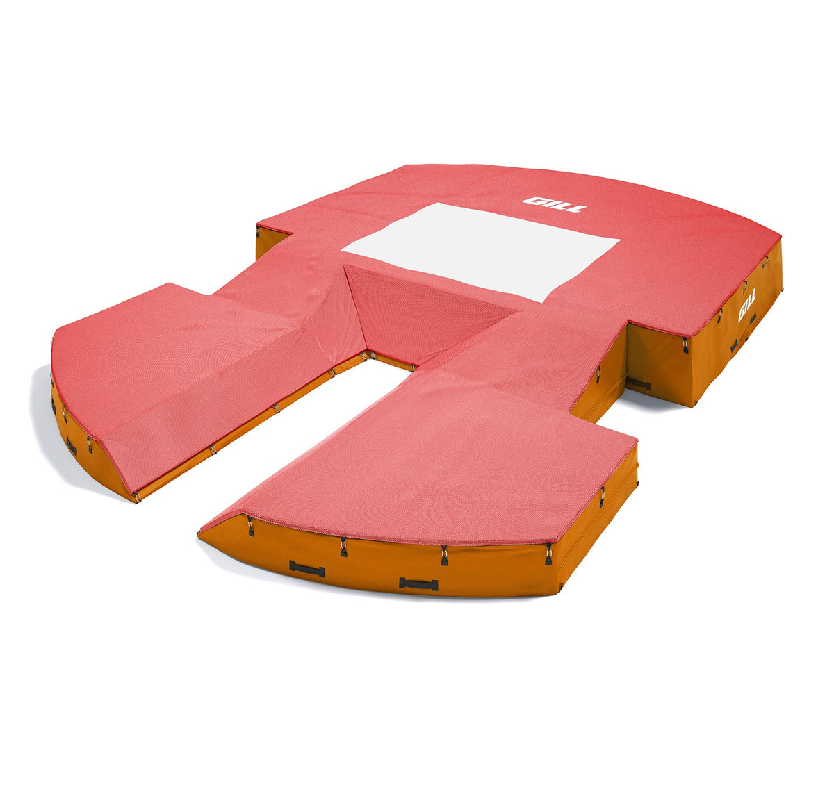 Gill Athletics AGX M4 Pole Vault Landing System (21'6" X 31'2" X 32") Red, Orange
