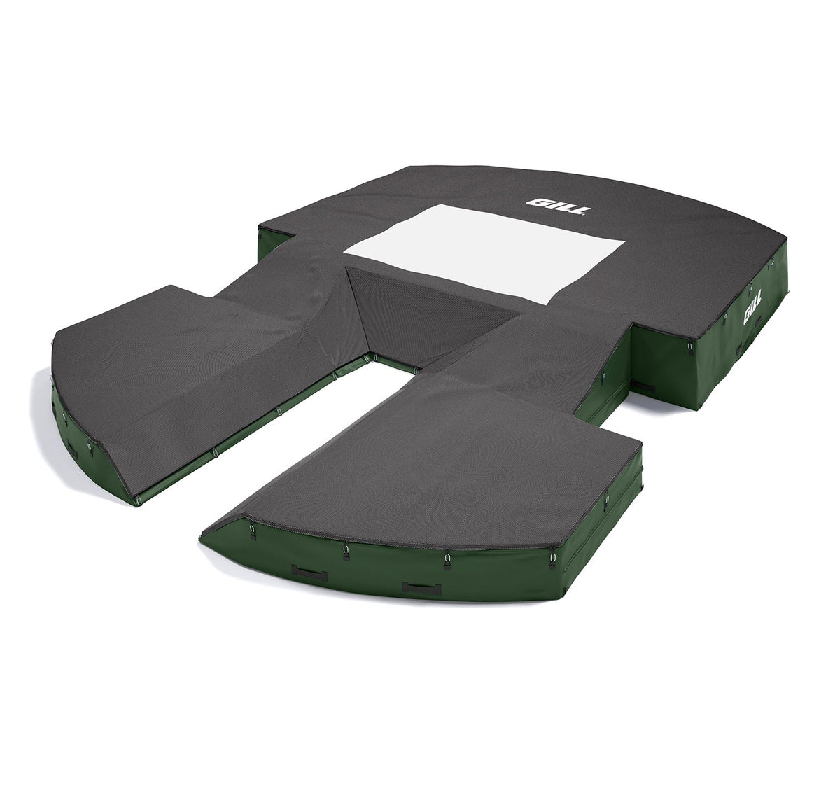 Gill Athletics AGX M4 Pole Vault Landing System (21'6" X 31'2" X 32") Black, Dark Green