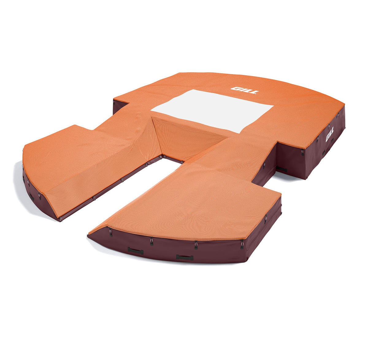 Gill Athletics AGX M4 Pole Vault Landing System (21'6" X 31'2" X 32") Orange, Maroon