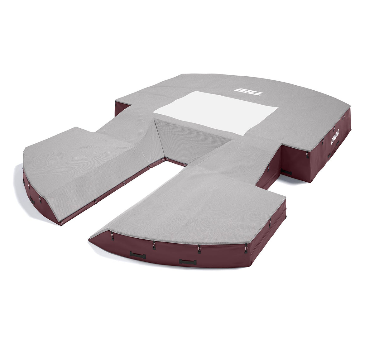 Gill Athletics AGX M4 Pole Vault Landing System (21'6" X 31'2" X 32") Gray, Maroon