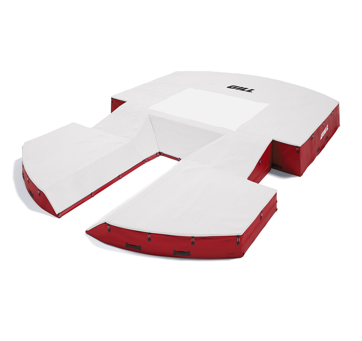 Gill Athletics AGX M4 Pole Vault Landing System (21'6" X 31'2" X 32") White, Red