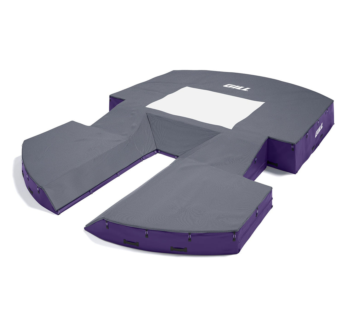 Gill Athletics AGX M4 Pole Vault Landing System (21'6" X 31'2" X 32") Navy Blue, Purple