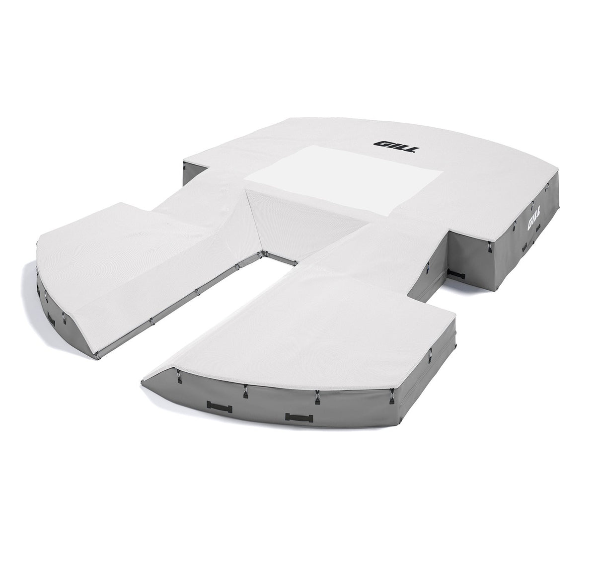 Gill Athletics AGX M4 Pole Vault Landing System (21'6" X 31'2" X 32") White, Gray