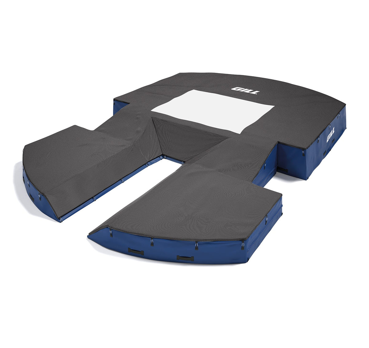 Gill Athletics AGX M4 Pole Vault Landing System (21'6" X 31'2" X 32") Black, Royal Blue