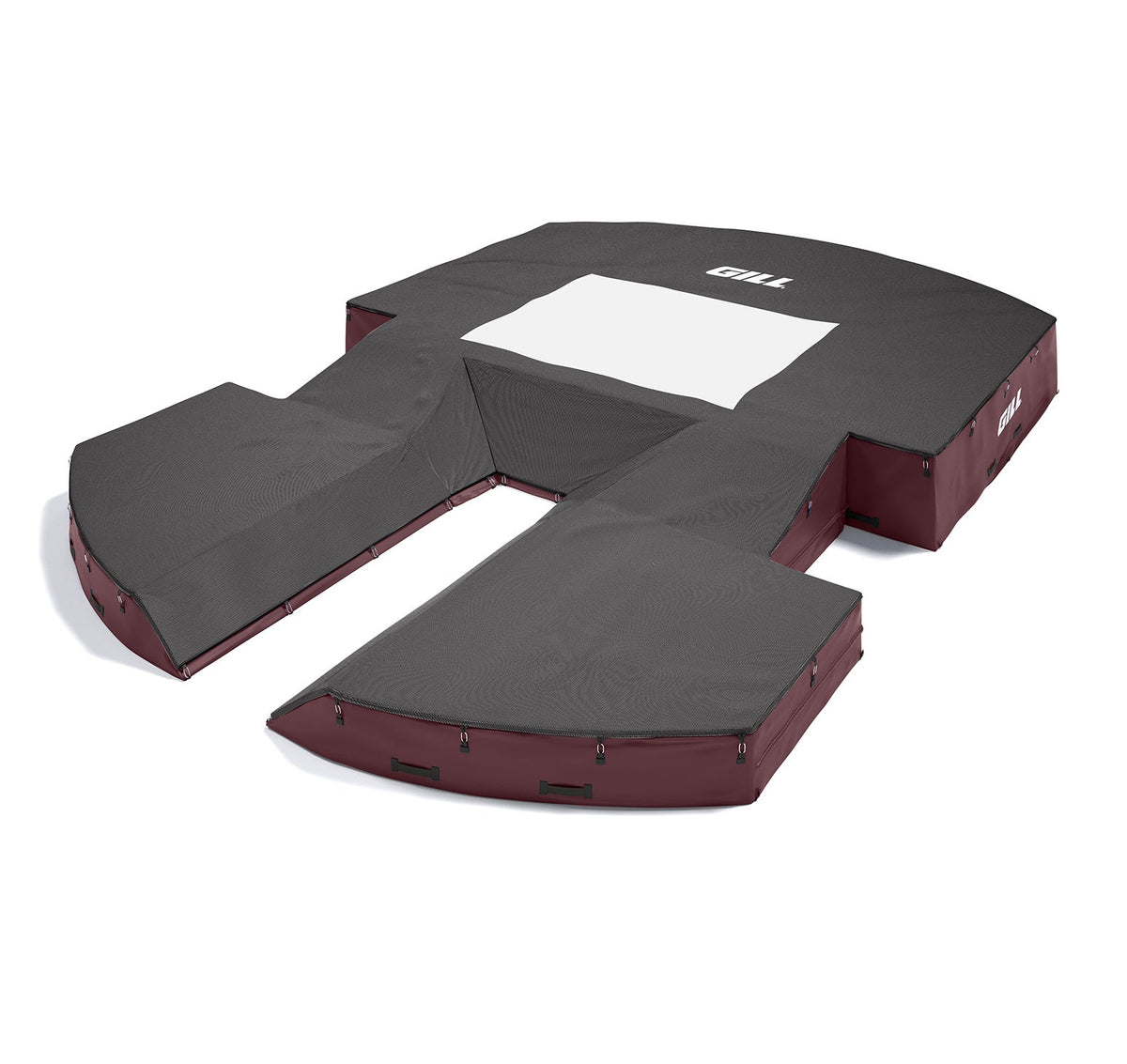 Gill Athletics AGX M4 Pole Vault Landing System (21'6" X 31'2" X 32") Black, Maroon